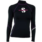 Scubapro UPF 80 Rashguard T-Flex Top Langarm, Damen - Schwarz/lila